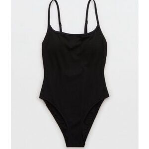 Aerie Crinkle Scoop Full Coverage One Piece Bathing Suit S NWT
